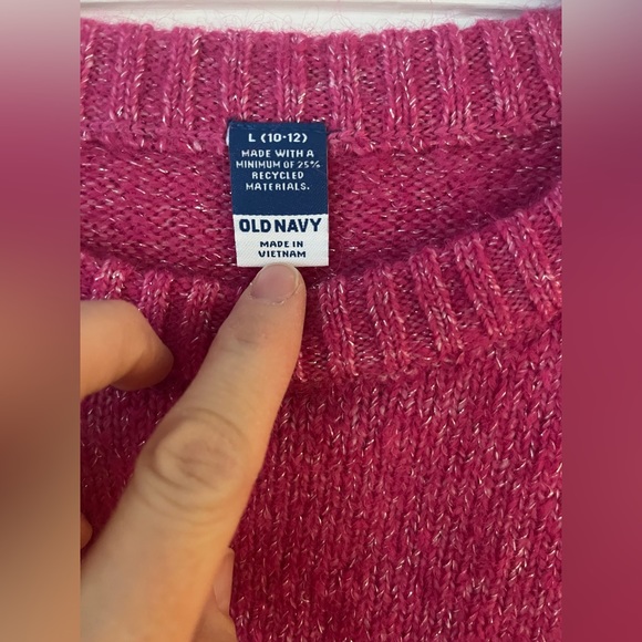 NWT girls size 10/12 pink sweater from Old Navy - Picture 2 of 5